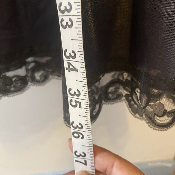 Vintage Babydoll SlipDress M/L BlackLaceTrim Nightie Lingerie Coquette Sexy Goth - Picture 2 of 7